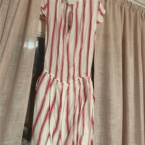 Hollister Kids Red and White Striped Dress
